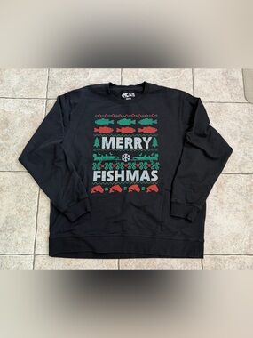 Bass Pro Shops Mens XL Merry Fishmas
